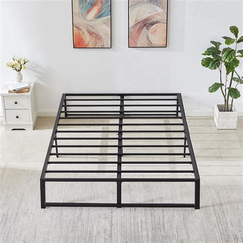 platform bed frame with metal brackets|metal platform bed frames full.